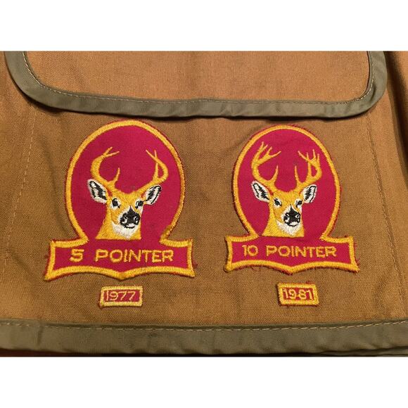 Vintage SafeTbak Hunting Best With Deer Patches And Pouch Safety Back - Picture 7 of 16